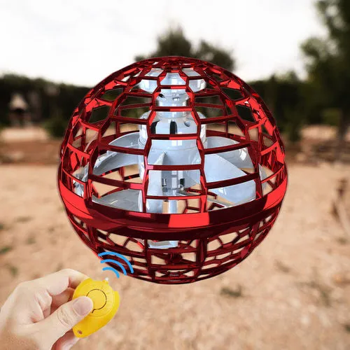 2PCS RED Flying Ball Mini Hand UFO Toys | Drone Helicopter Hover Quadcopter | Kids Toys Gifts