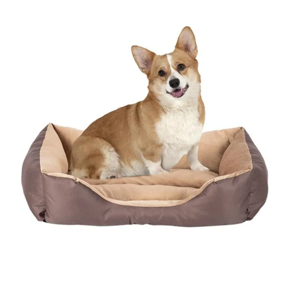 BEESCLOVER 28" Pet Mat Kennel For Pet Cat Dog Non-slip Bottom Brown