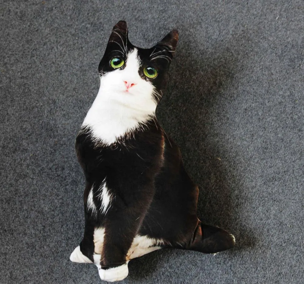 Best Realistic Cat Cushion 3D Cat Plush Toys Stuffed Simulation Sleep Pillow