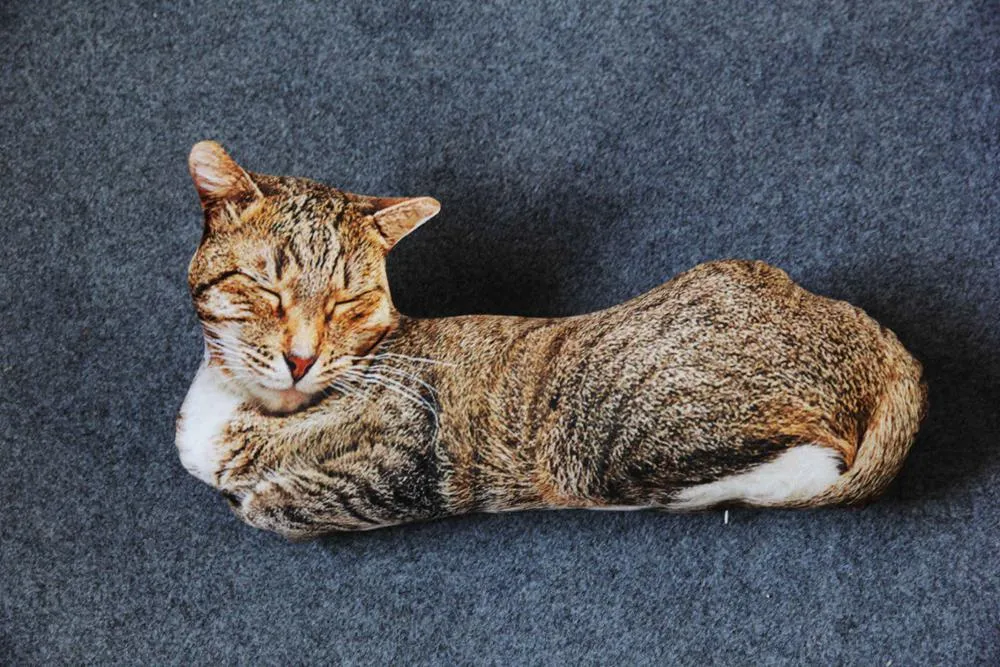 Best Realistic Cat Cushion 3D Cat Plush Toys Stuffed Simulation Sleep Pillow