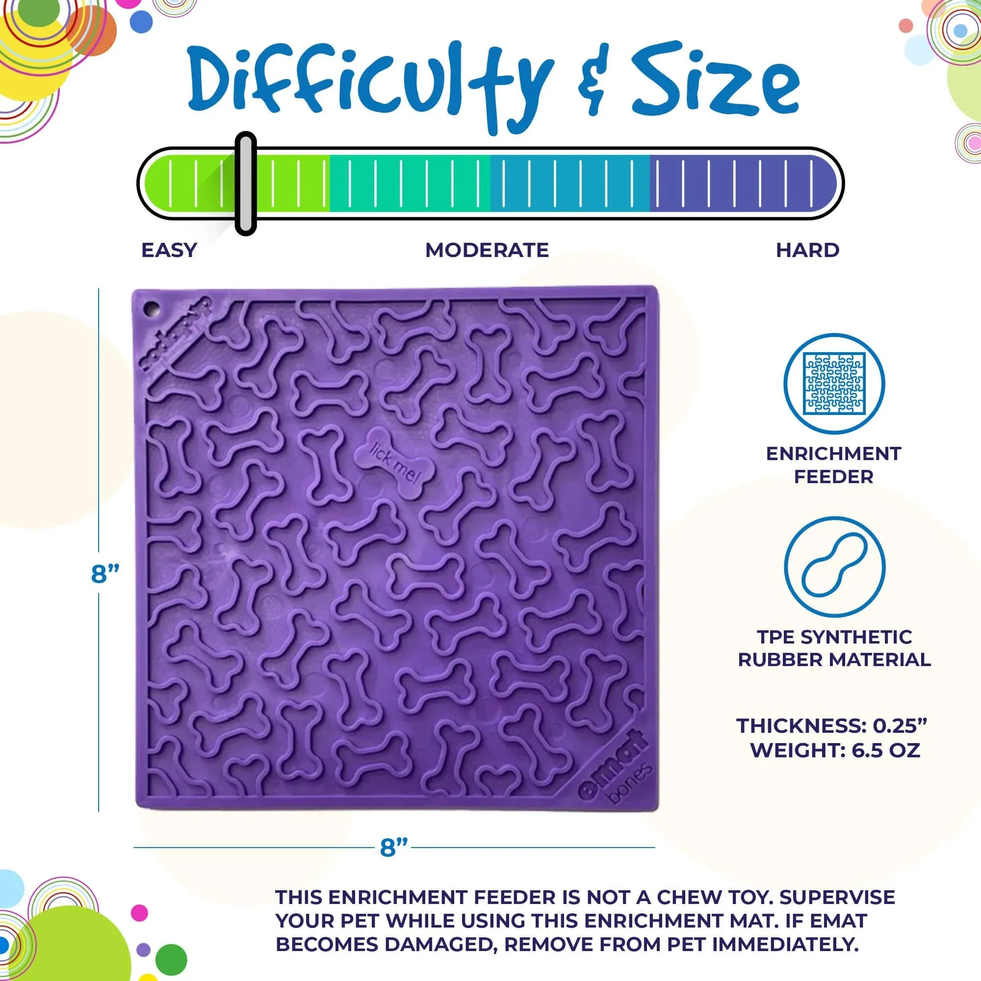 Bones Design Lick Mat - Large