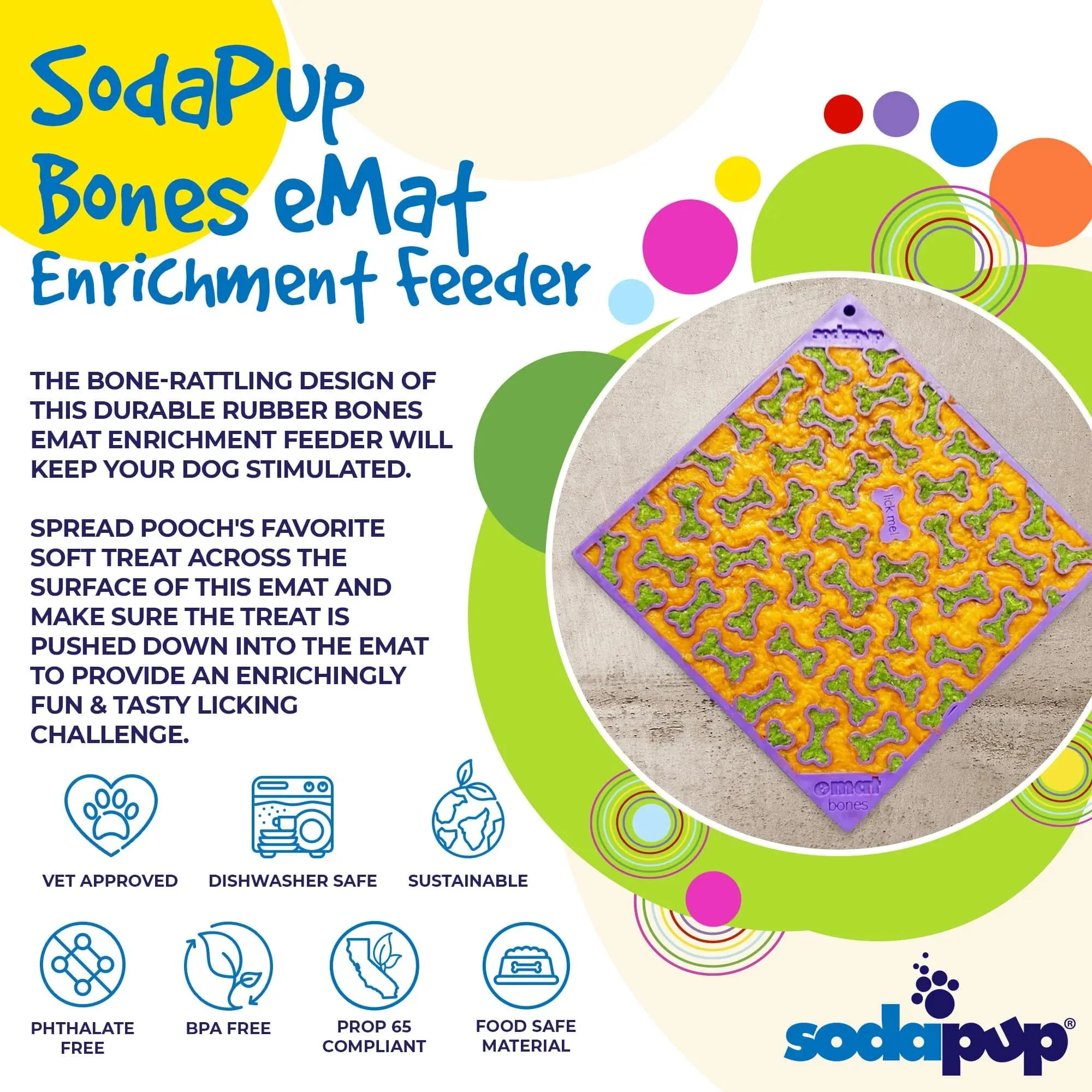Bones Design Lick Mat - Large