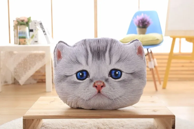 Cuddly Cat-Shaped Car Cushion and Nap Pillow