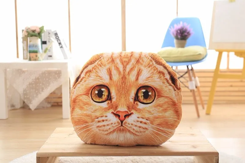 Cuddly Cat-Shaped Car Cushion and Nap Pillow
