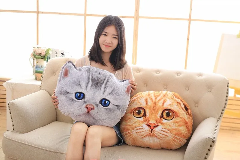 Cuddly Cat-Shaped Car Cushion and Nap Pillow