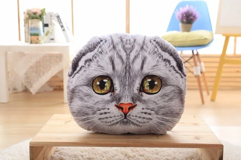 Cuddly Cat-Shaped Car Cushion and Nap Pillow
