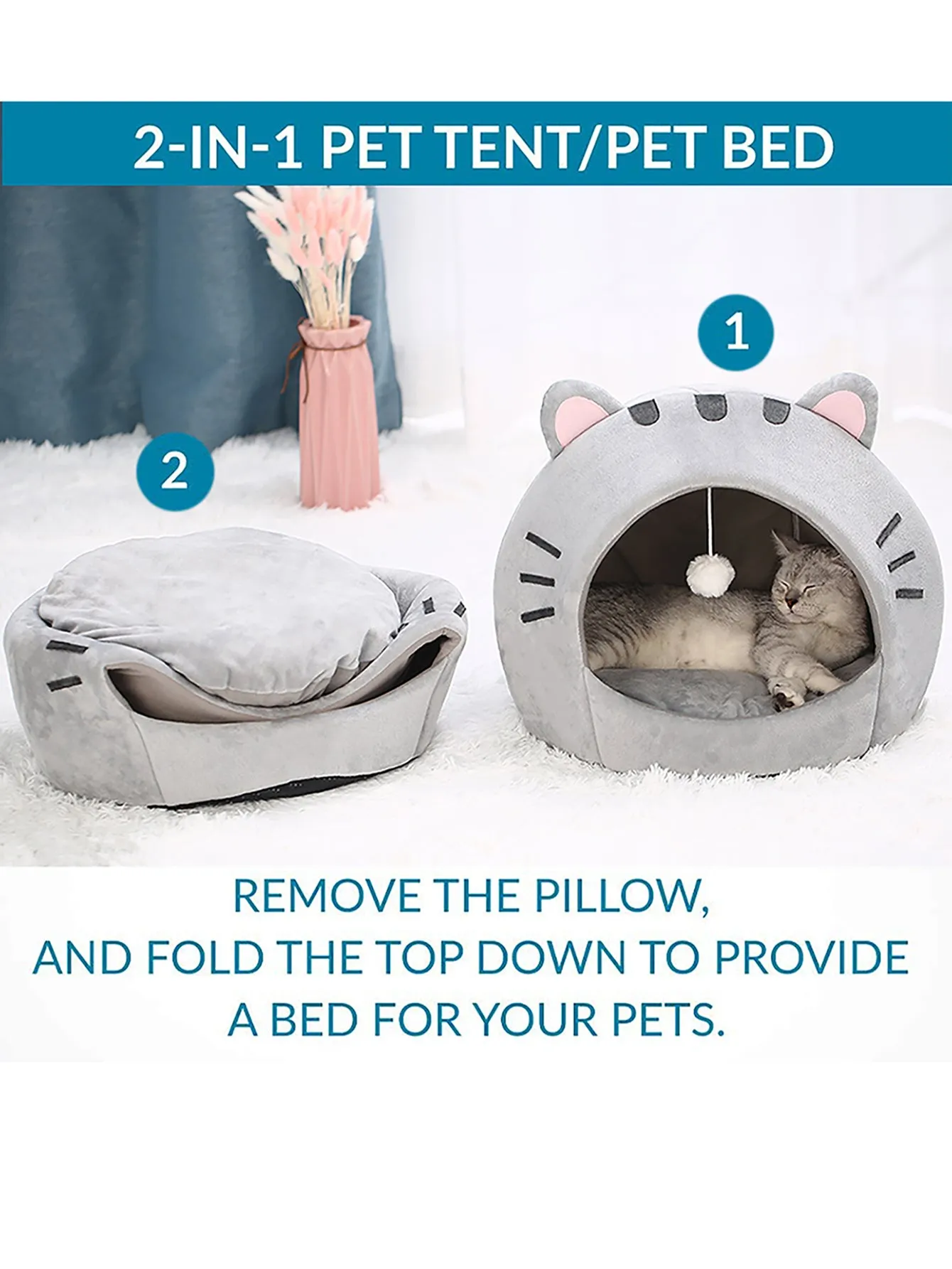 Cute Cat Bed Warm Pet Mat