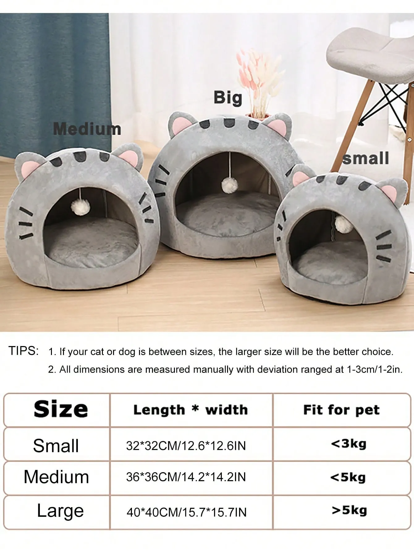 Cute Cat Bed Warm Pet Mat