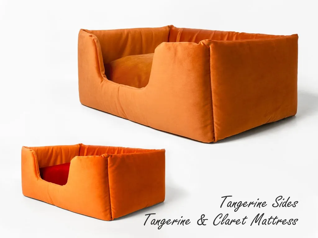 Deeply Dishy Luxury Dog Bed - Velour Contrast