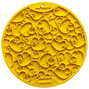 Duckies Design eMat Enrichment Lick Mat With Suction Cups