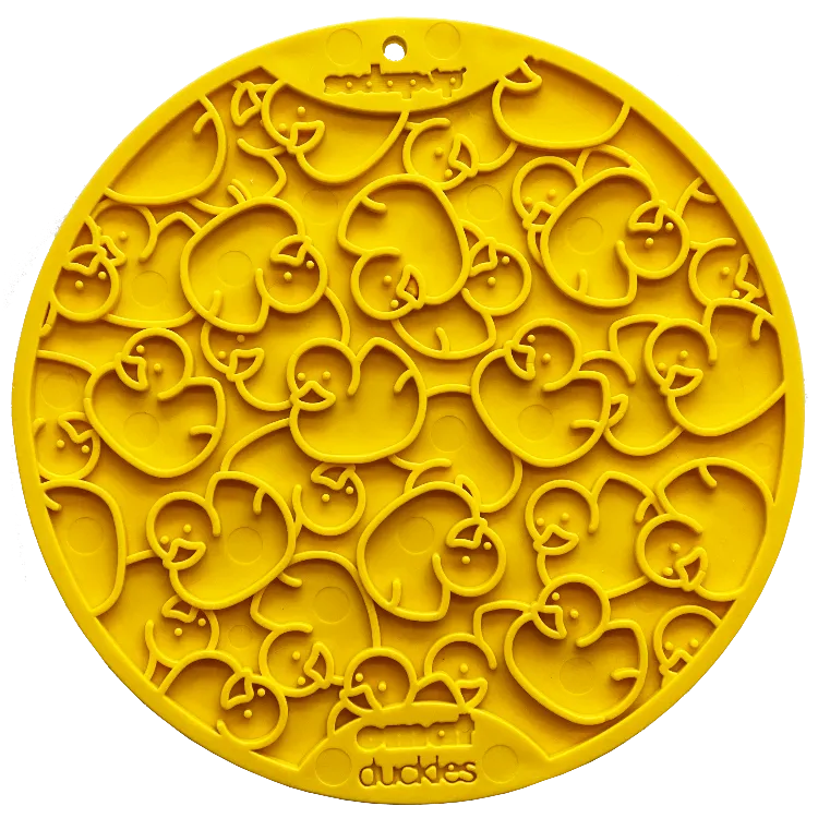 Duckies Design eMat Enrichment Lick Mat With Suction Cups