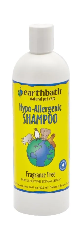 Earthbath Natural Fragrance-Free Hypoallergenic Shampoo