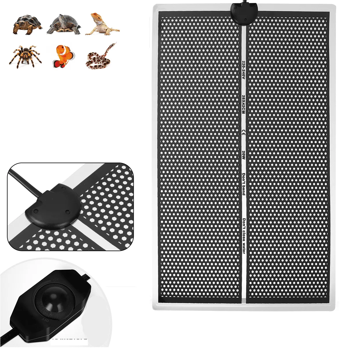 Heating Mat Reptile Adjustable Warmer Constant Temperature Bed Dropshipping for Reptile Amphibian Winter Tool
