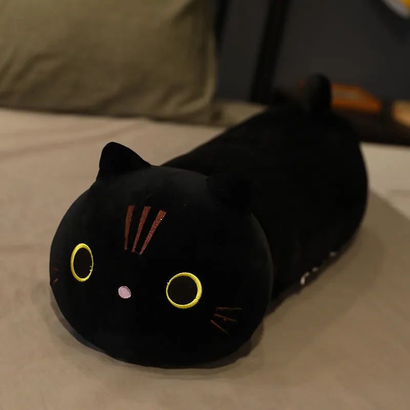 Large Size Cartoon Cat Plush Toys Stuffed Cloth Doll Long Animal Pillow Cushion