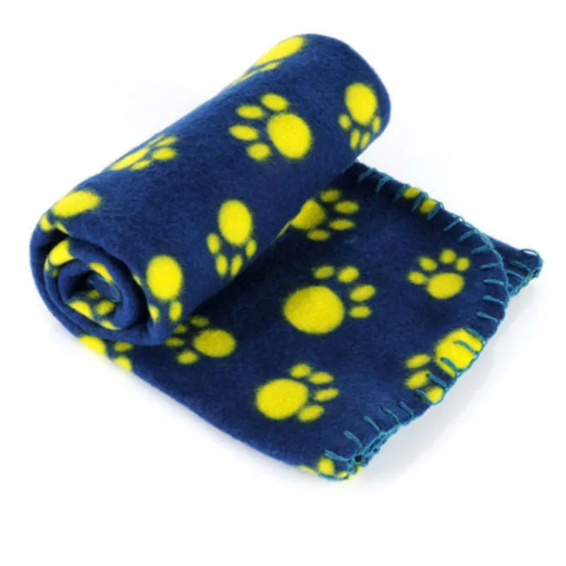 Lovely Pets Mat Design Paw Print Soft Warm Fleece Pet Blanket Dog Cat Mat Puppy Bed Sofa