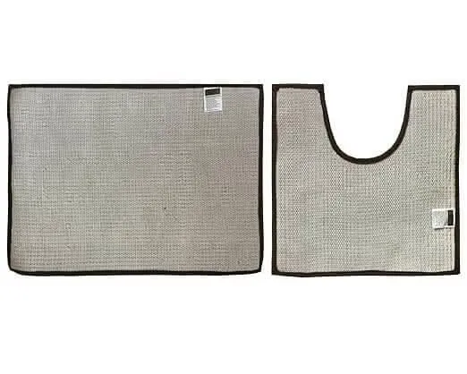 Lushomes Bathroom Mat Set: High GSM Floor Mat with Microfiber, Anti-Skid & Contour Footmat, Dark Brown, Single Piece"