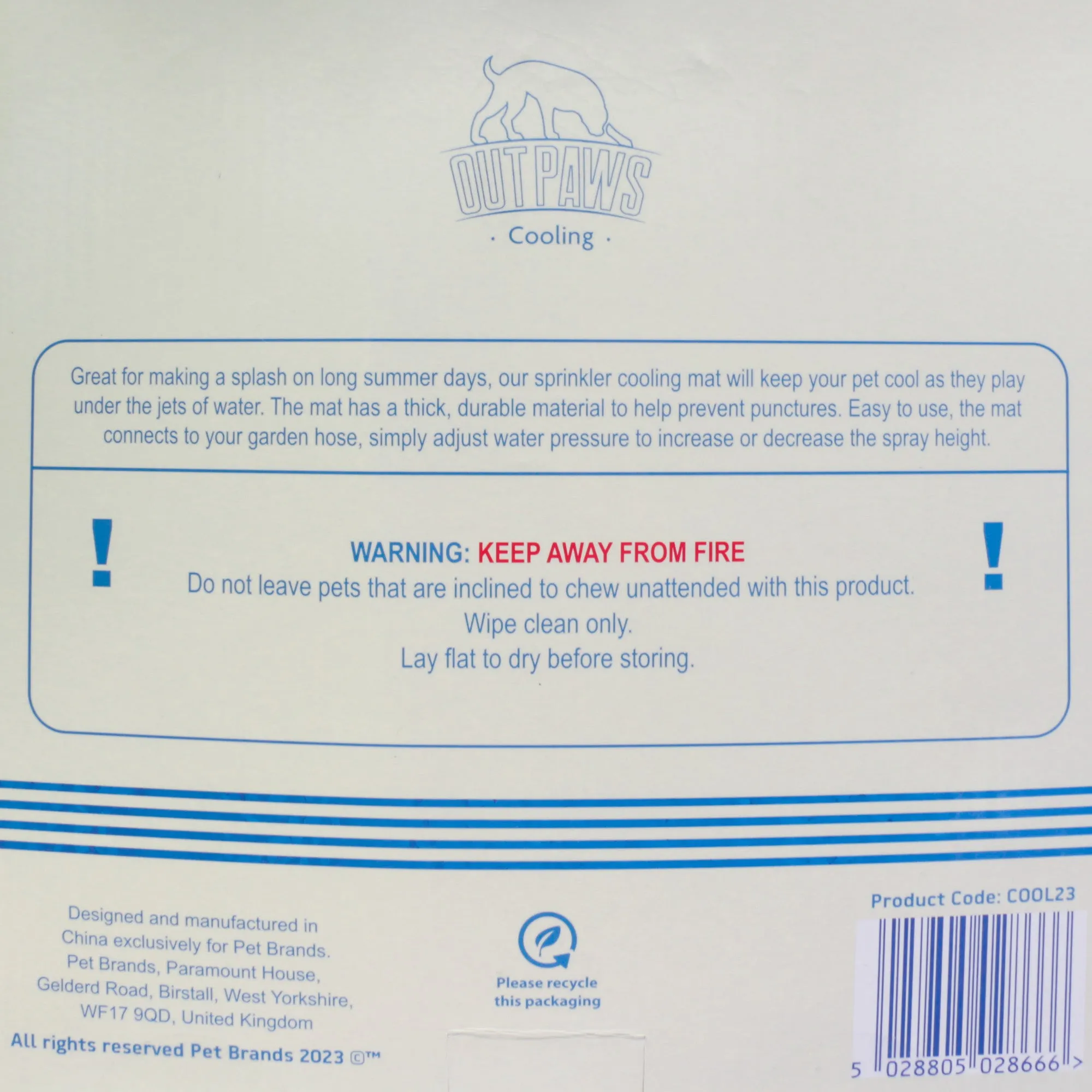 Outpaws Splash Pool & Sprinkler