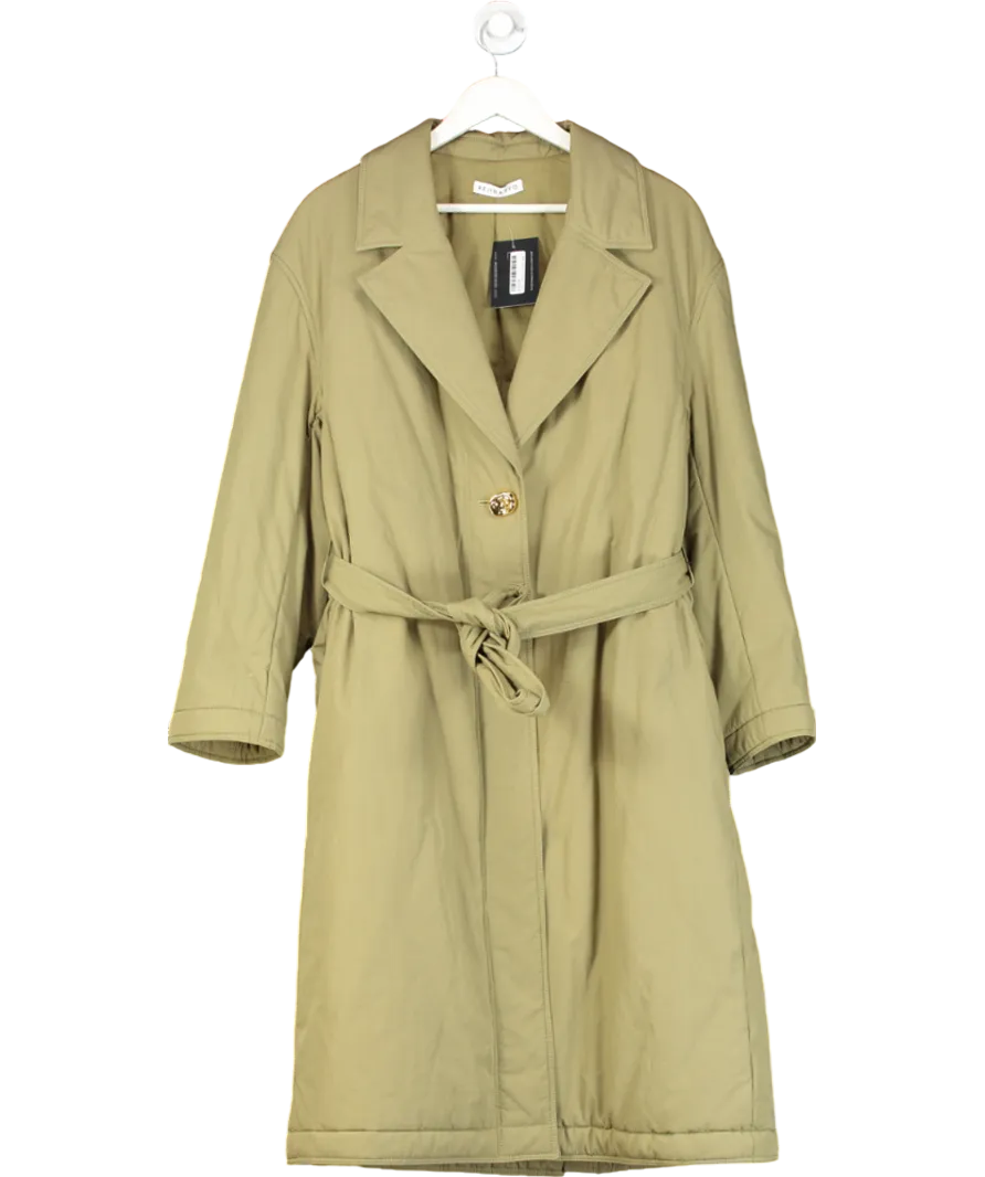 Rejina Pyo Green Agnes Cotton Belted Coat UK L