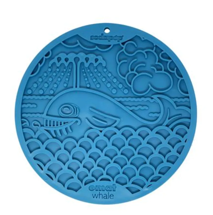 SodaPup "Blue Whale" Interactive Lick Mat with Suction Cups
