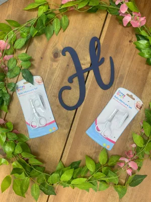 White unisex baby manicure set