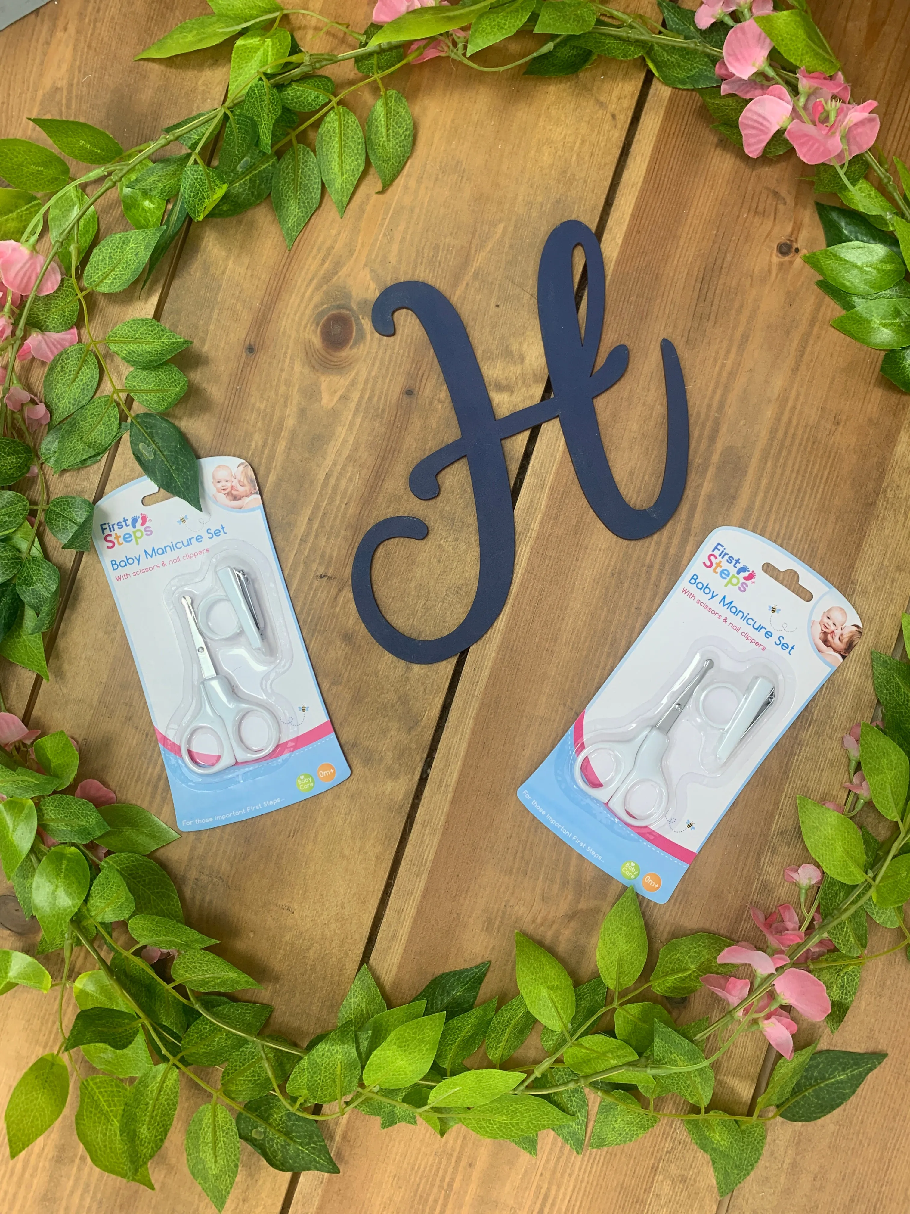 White unisex baby manicure set